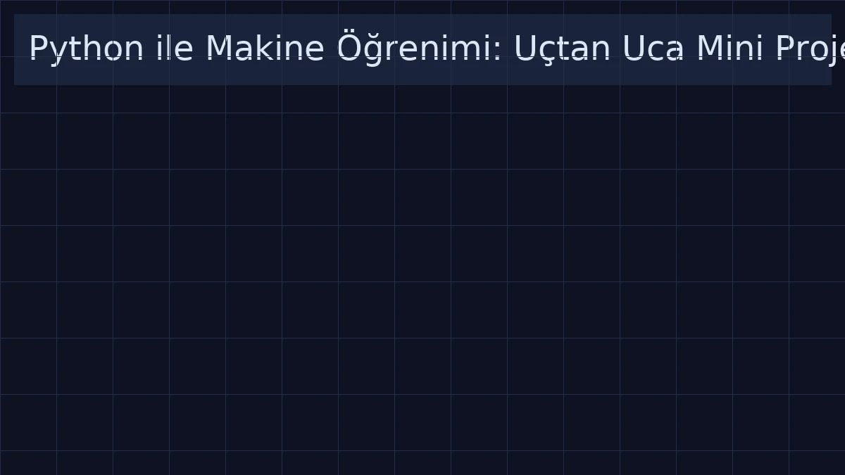 Python ile Makine Öğrenimi: Uçtan Uca Mini Proje figure 1